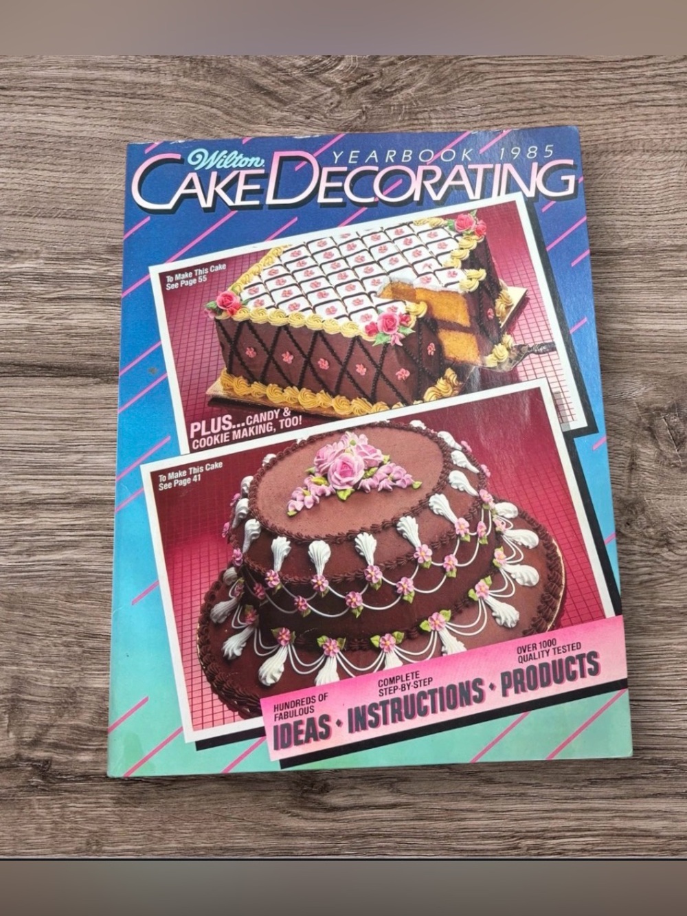 Vintage Wilton Cake Decorating Yearbook 1985 Magazine Baking Ideas Instructions